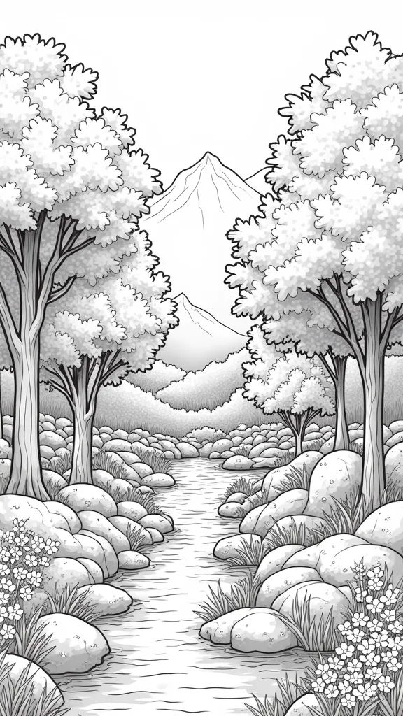 trees coloring page